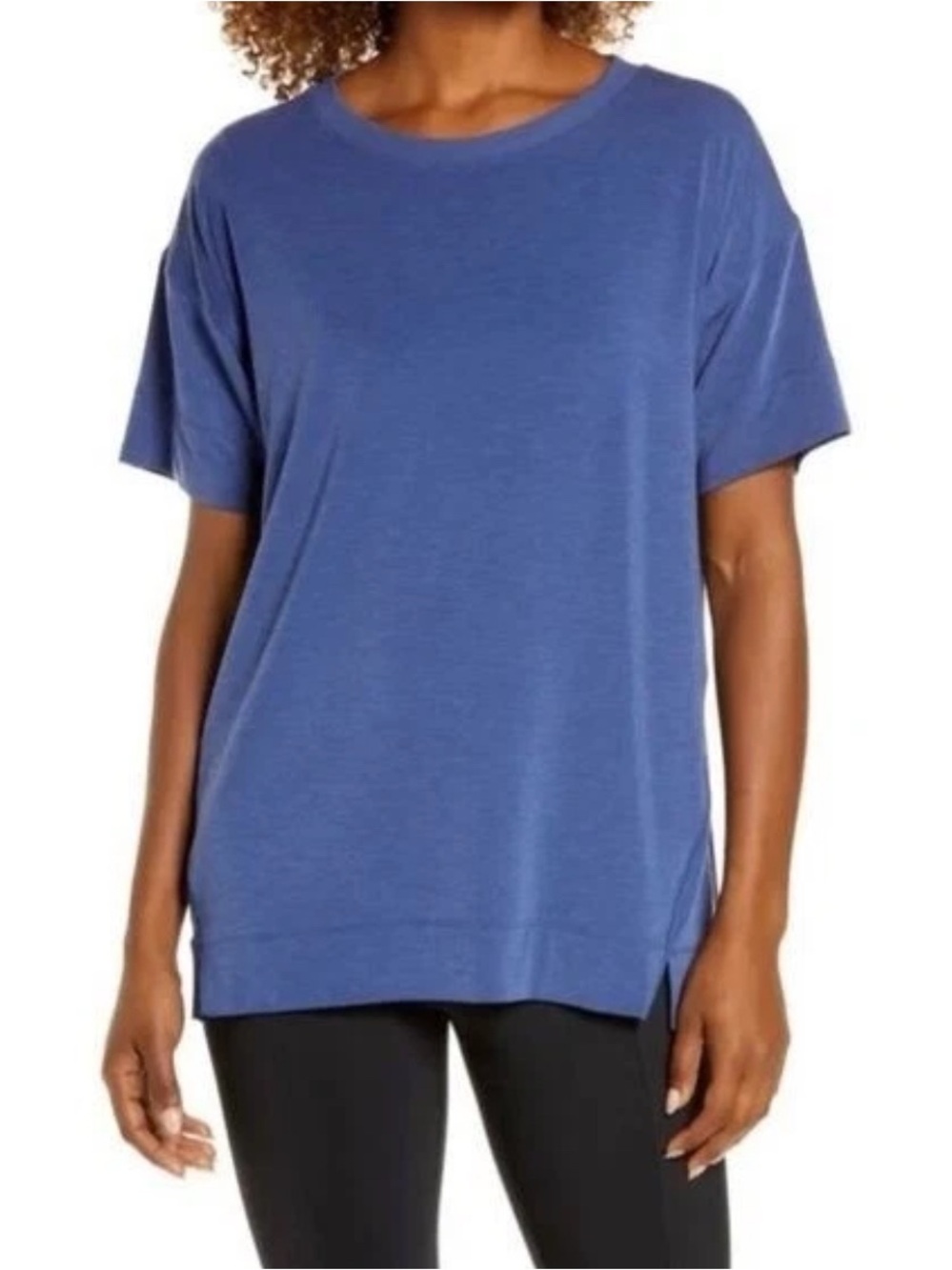 Zella Embody Oversize T-Shirt in Blue Twilight Size L